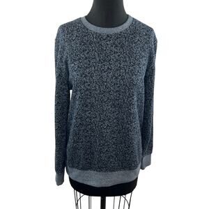 WON Woolf Originals New York Blue Black Pullover Top Cotton Blend Crewneck Sz M